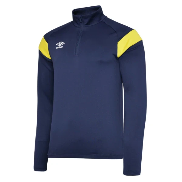 Umbro Half Zip Top Junior - Peacoat / Blazing Yellow