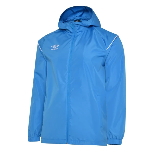 Umbro Hooded Shower Jacket Junior - Ibiza Blue / Brilliant White