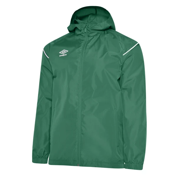 Umbro Hooded Shower Jacket Junior - Lush Meadows / Brilliant White