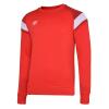 Umbro Poly Fleece Sweat Junior - Vermillion / Chili Pepper / Brilliant White