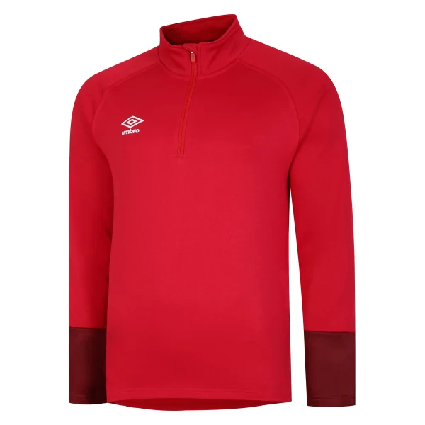 Umbro Total Training 1/4 Zip Jacket - Vermillion / Biking Red / Black