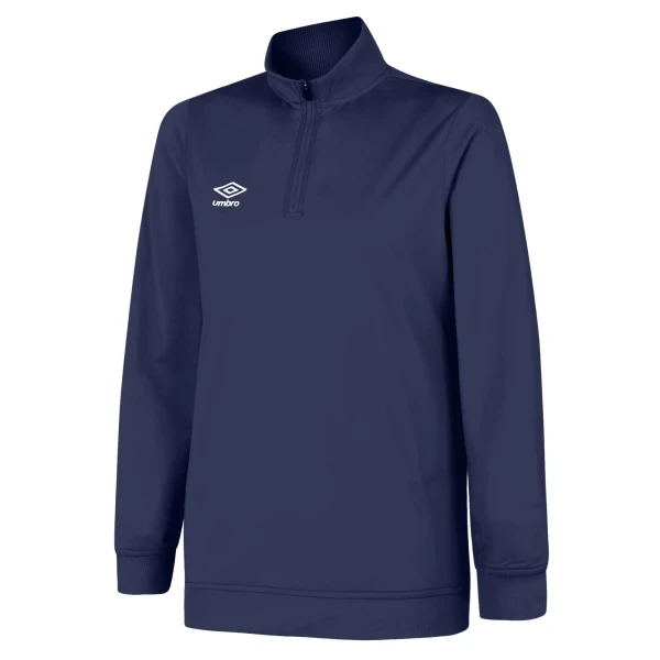 Umbro Club Essential Women's 1/4 Zip Sweatshirt - Dark Navy / White