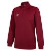 Umbro Club Essential Women's 1/4 Zip Sweatshirt - New Claret