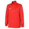 Umbro Club Essential Women's 1/4 Zip Sweatshirt - Vermillion