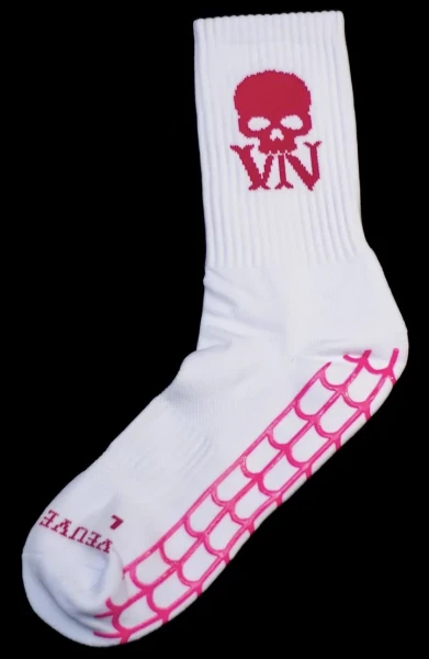 Veuve Noire Grip Socks - Pink