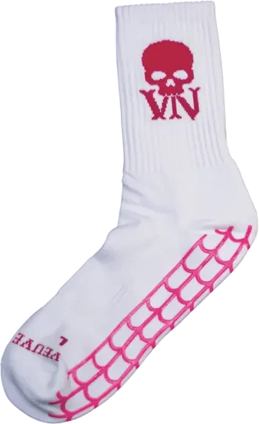 Veuve Noire Grip Socks - Pink - UK 5-10