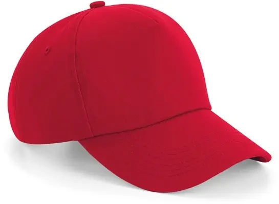 Beechfield Authentic 5 Panel Cap - Red