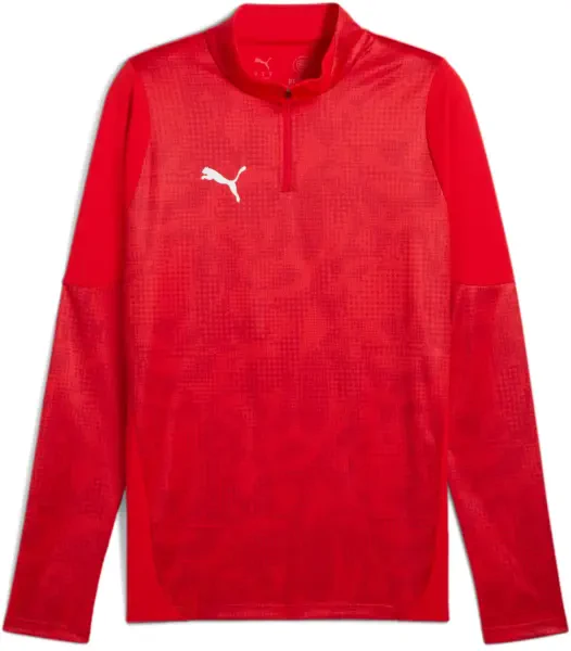 Puma teamCUP 1/4 Zip Training Top - Red / Silver