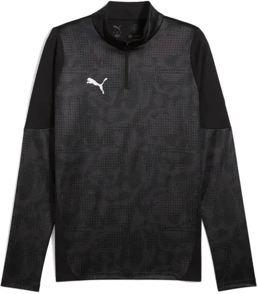 Puma teamCUP 1/4 Zip Training Top - Black / Silver