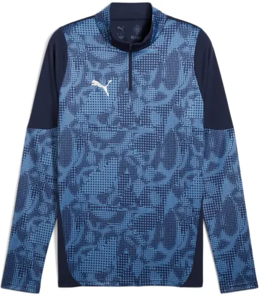 Puma teamCUP 1/4 Zip Training Top - Navy / Silver