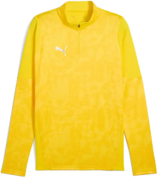 Puma teamCUP 1/4 Zip Training Top - Faster Yellow / Silver