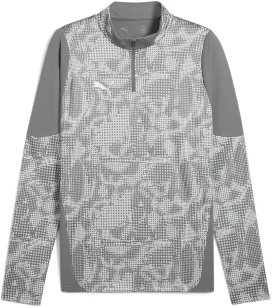 Puma teamCUP 1/4 Zip Training Top - Medium Grey / Silver