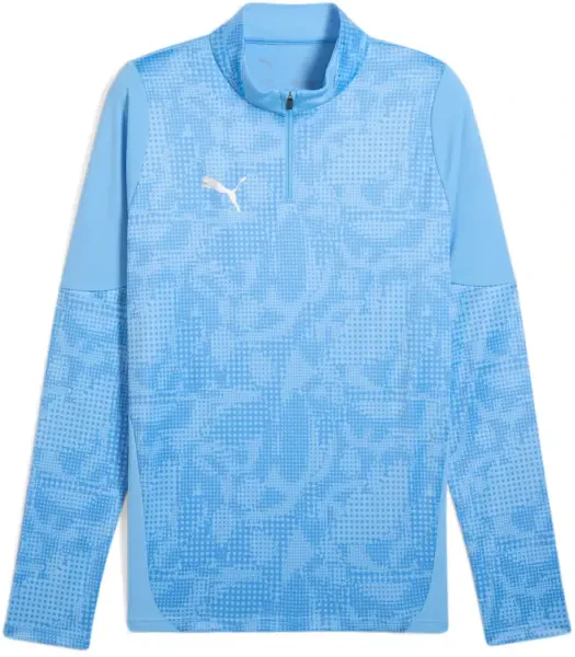 Puma teamCUP 1/4 Zip Training Top - Team Light Blue / Silver