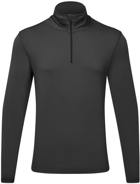 TriDri Recycled Long Sleeve 1/4 Zip Top - Charcoal / Black