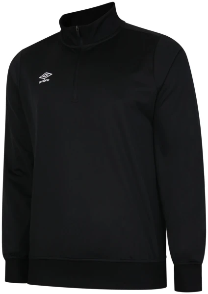 Umbro Club Essential Half Zip Poly Sweat - Black